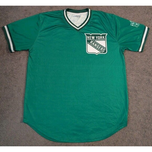 New York Rangers St Patricks Day Proper Twelve SGA Promo Green Jersey Men's XL - Picture 1 of 6
